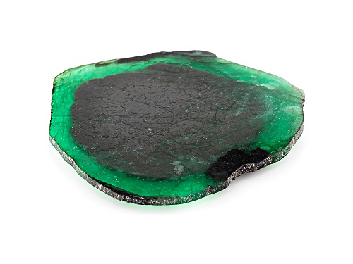 Emerald 340x293mm Free Form Slice 216.94ct