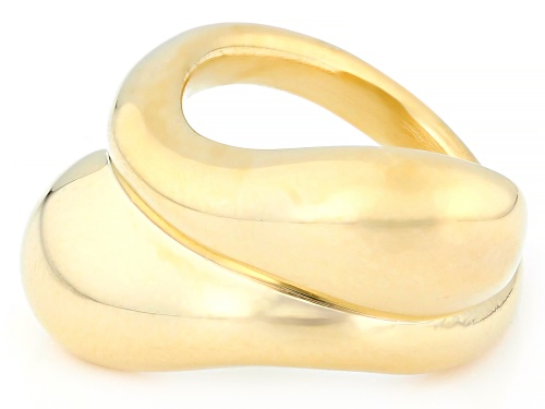 14k Yellow Gold Electroform Bypass Ring - Size 6