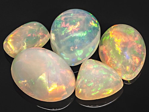 Parcel of Ethiopian opal 15.00ctw mixed shapes and sizes cabochon