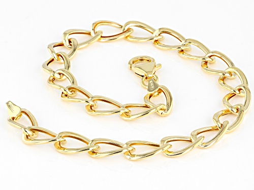 Splendido Oro™ 14K Yellow Gold Curb Mirror Link 7.5 Inch Bracelet - Size 7.5