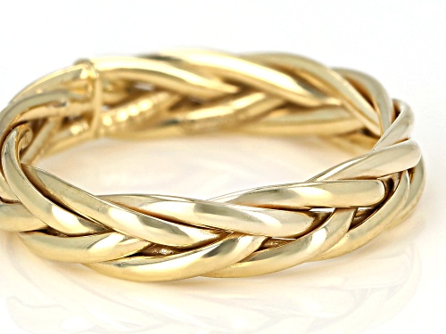 Oro Divino 14K Yellow Gold with Sterling Silver Core Woven Band Ring - Size 11