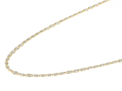 Splendido Oro™ 14K Yellow Gold and 14K White Gold 2.5MM Starburst Chain - Size 18