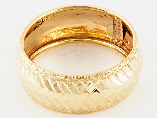 Splendido Oro™ 14k Yellow Gold Diamond Cut Freccia Band Ring - Size 7