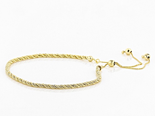 Splendido Oro™ 14k Yellow Gold Venezia Rope Sliding Adjustable Bracelet