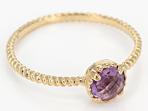 Splendido Oro™ 0.25 Ctw Amethyst 14k Yellow Gold Accent Solitaire Ring - Size 9
