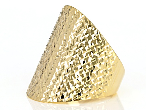 Splendido Oro™ 14k Yellow Gold Diamond Cut Bold Statement Ring - Size 7