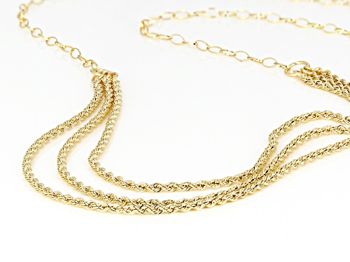 Splendido Oro™ 14k Yellow Gold Trittico Rope 20 Inch Necklace - Size 20