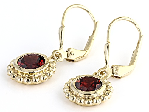 2.04ct Vermelho Garnet™ 18k Yellow Gold Over Sterling Silver Dangle Earrings