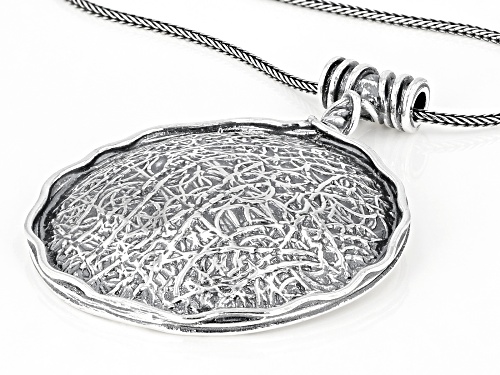 Sterling Silver Medallion 18 Inch Necklace - Size 18