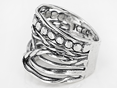 Sterling Silver Multi-Row Ring - Size 6