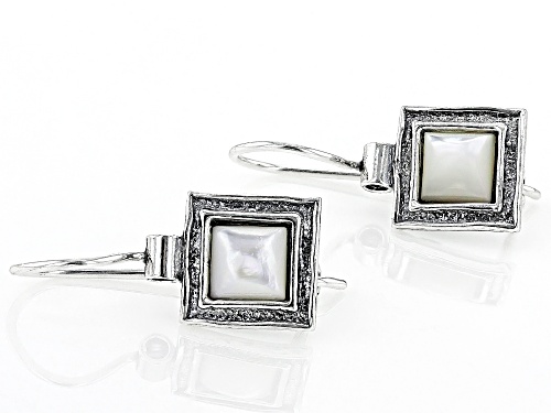 White South Sea Mother-Of-Pearl Sterling Silver Earrings