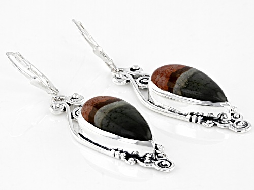 Artisan Collection of India™ Polychrome Jasper Sterling Silver Dangle Earrings