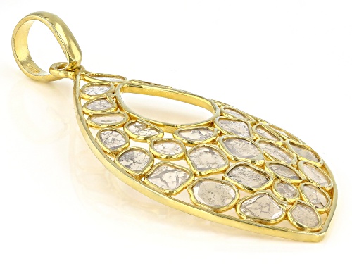 Artisan Collection of India™ Polki Diamond 18K Yellow Gold Over Silver Pendant