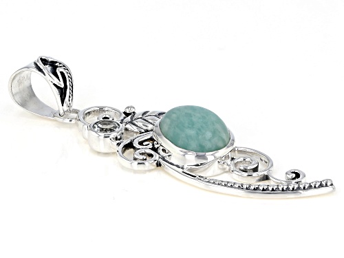 Artisan Collection of India™ Amazonite With 0.50ct Blue Topaz Sterling Silver Pendant