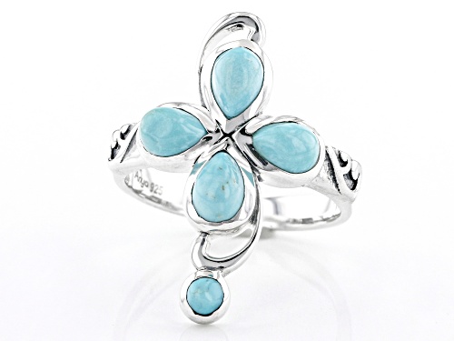 Artisan Collection of India™ Turquoise Sterling Silver Cross Ring - Size 7