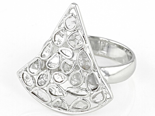 Artisan Collection of India™ Polki Diamond Sterling Silver Ring - Size 8