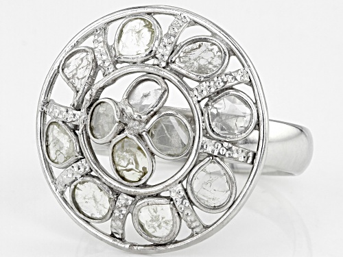 Artisan Collection of India™ Polki Diamond Sterling Silver Ring - Size 9