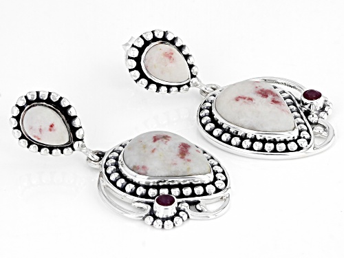 Artisan Collection Of India™ Rosalinda And 0.14ctw Ruby Sterling Silver Earrings