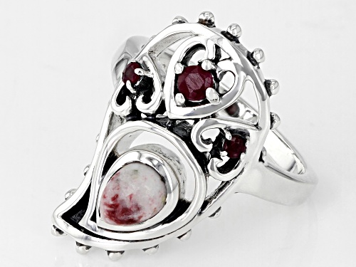 Artisan Collection of India™ Rosalinda And Ruby Sterling Silver Ring - Size 8