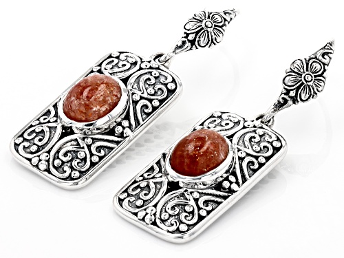 Artisan Collection of India™ 8x10mm Sunstone Sterling Silver Earrings