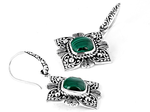 Artisan Collection of India™ 9mm Cushion Malachite Sterling Silver Earrings