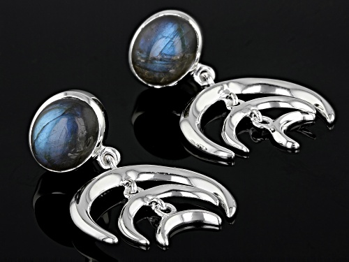 Artisan Collection of India™ 10x12mm Oval Labradorite Sterling Silver Earrings