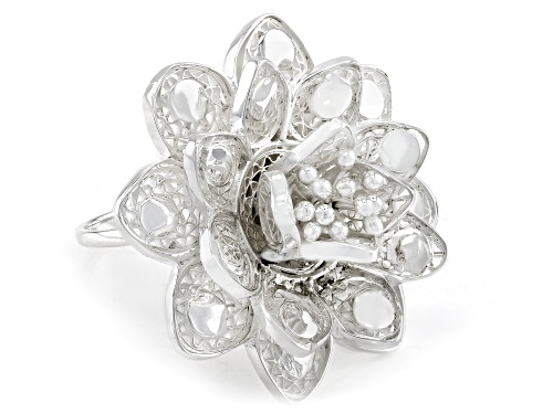 Artisan Collection of India™ Sterling Silver Flower Filigree Ring - Size 7