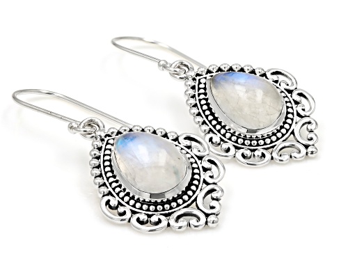 Artisan Collection of India™ 10x14mm Rainbow Moonstone Sterling Silver Earring