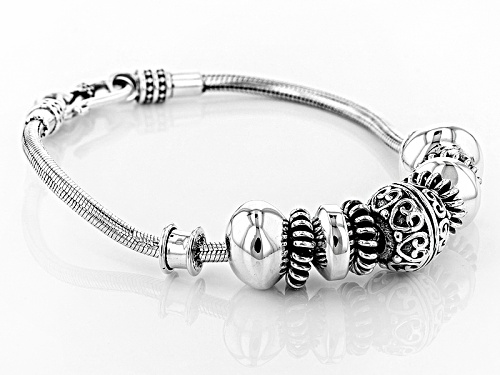 Artisan Gem Collection Of India™, Sterling Silver Graduated Station Bracelet - Size 8
