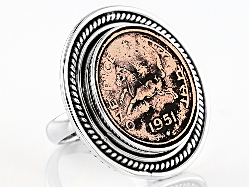 Artisan Collection Of India™ Sterling Silver One Pice Coin Ring - Size 5