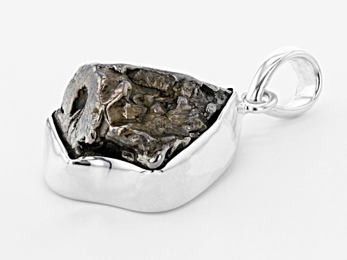 Artisan Collection Of India™ Free Form Meteorite Rough Sterling Silver Pendant