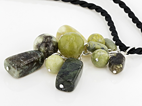 Artisan Collection Of Ireland™ Connemara Marble Mixed Bead Silver Tone Brass Necklace With Cord