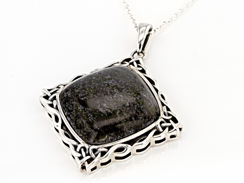 Artisan Collection of Ireland™ Connemara Marble Sterling Silver Celtic Pendant With Chain