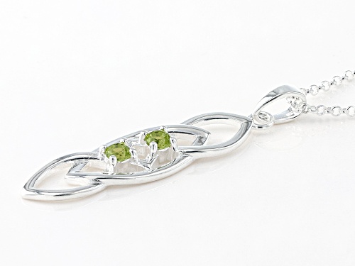 Artisan Collection of Ireland™ 0.13ct Peridot Forever Knot Sterling Silver Pendant