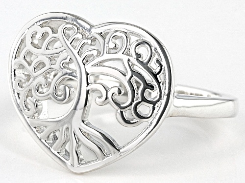 Artisan Collection of Ireland™ Silver Tone Heart Shaped Tree Of Life Ring - Size 8