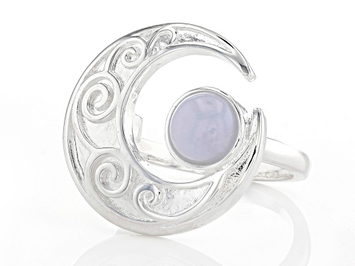 Artisan Collection Of Ireland™ Blue Lace Agate Silver Tone Moon Ring - Size 11
