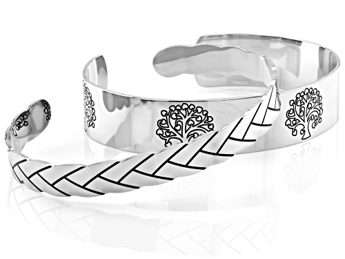 Artisan Collection of Ireland™ Set of Two Stainless Steel Cuff Bracelets - Size 7