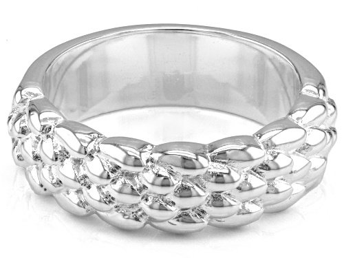Artisan Collection of Ireland™ Silver Tone Dragon Scale Band Ring - Size 7