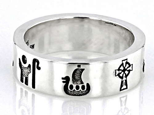 Artisan Collection of Ireland™ Sterling Silver Irish Symbol Band Ring - Size 7