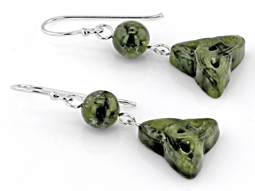 Artisan Collection of Ireland™ Connemara Marble Sterling Silver Trinity Knot Earrings