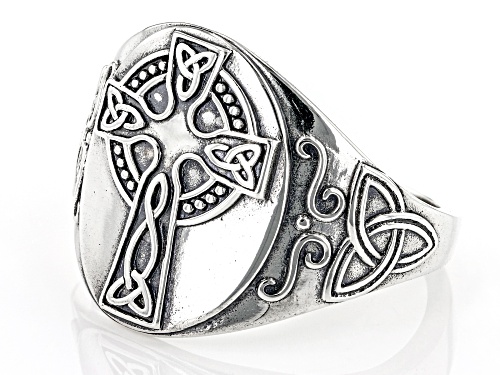 Artisan Collection of Ireland™ Celtic Cross Sterling Silver Mens Ring - Size 8