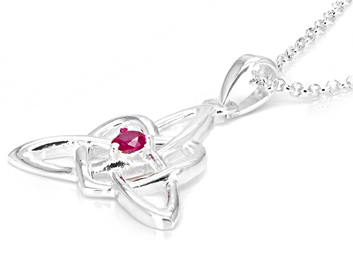 Artisan Collection of Ireland™ .13ct Red Ruby Simulant Silver 
