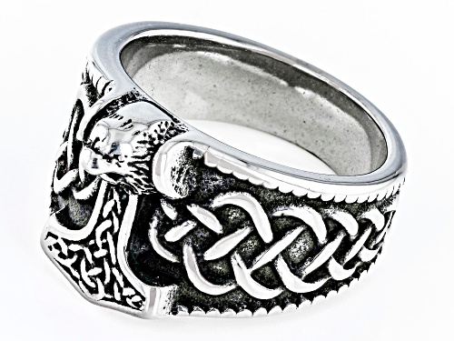 Artisan Collection of Ireland™ Stainless Steel Viking Hammer Ring - Size 11