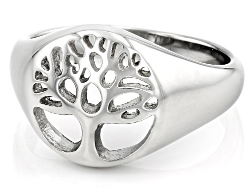 Artisan Collection of Ireland™ Silver Tone Stainless Steel Tree of Life Ring - Size 11