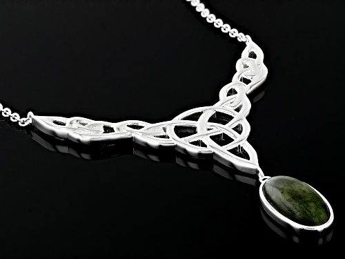 Artisan Collection of Ireland™ Connemara Marble Sterling Silver Trinity Knot Necklace - Size 18