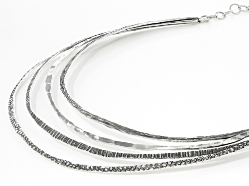 Artisan Collection Of Israel™ Textured Sterling Silver Fouri-Row Collar Necklace - Size 16