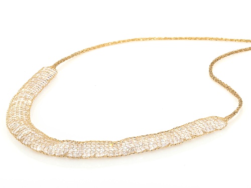Splendido Italian Jewelry™ 10k Gold 22.97ctw Bella Luce® Diamond Simulant Crochet D'Tuscano Necklace - Size 18