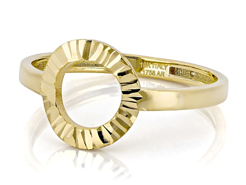 Splendido Italian Jewelry™ 10k Yellow Gold 10mm Open Orb Sunburst Ring - Size 8