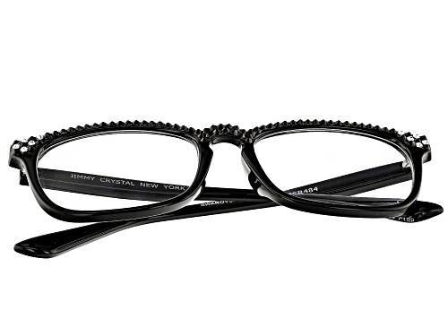 Joan Boyce,  Black & Clear Crystal, Black Frame Reading Glasses 2.00 Strength