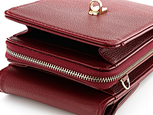 Joan Boyce, Red Faux Leather Crossbody Phone Bag